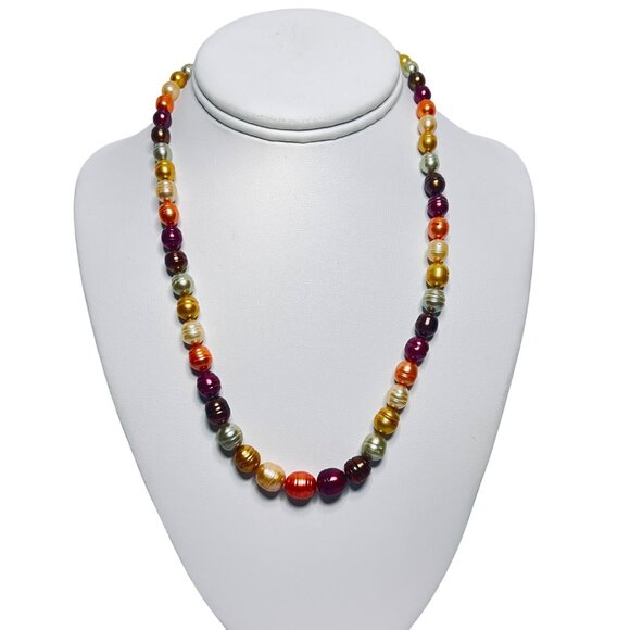 Honora Collection Jewelry - Honora Fall Colored Graduated Freshwater Baroque Pearl Necklace (6038)